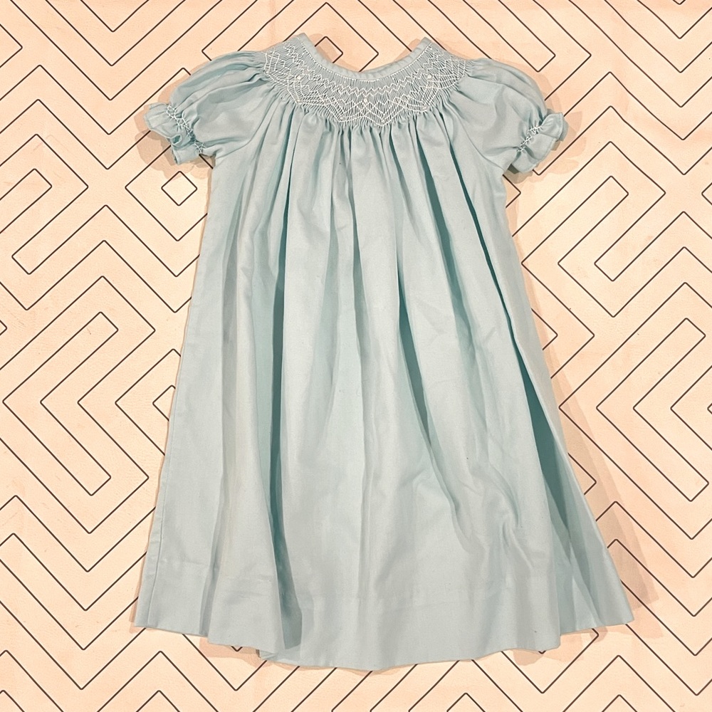 Krewe Light Blue Smocked Dress